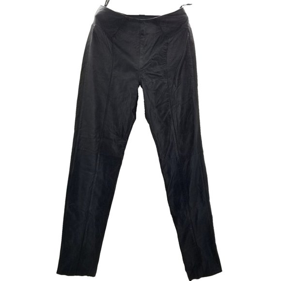 Vintage Verducci Genuine Leather Womans High Waist Pants Size 10 - Picture 1 of 12